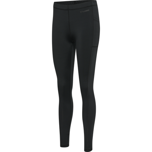 hmlMT MABLEY MID WAIST TIGHTS, BLACK hmlMT MABLEY MID WAIST TIGHTS, BLACK, packshot