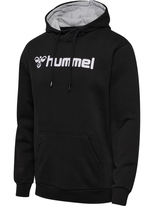 hmlMOVER COTTON HOODIE, BLACK, packshot