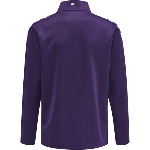 hmlCORE XK POLY ZIP SWEAT KIDS, ACAI/WHITE, packshot