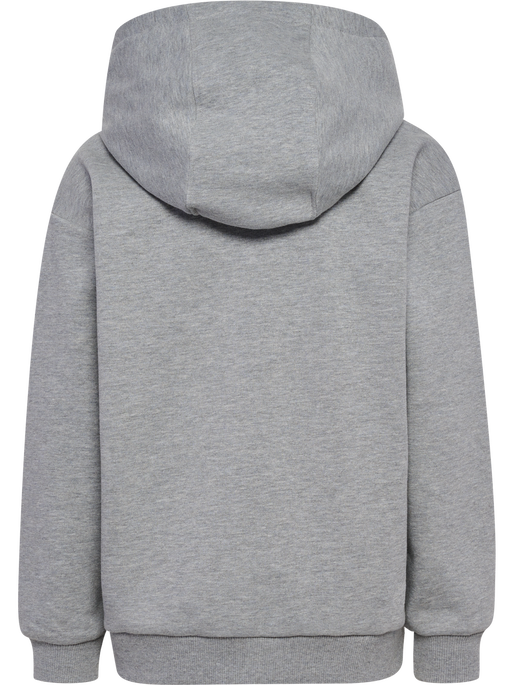 hmlJR LOOSE HOODIE BEE, GREY MELANGE, packshot