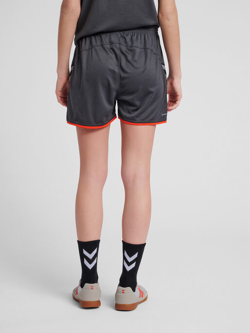 hmlAUTHENTIC POLY SHORTS WOMAN, ASPHALT, model