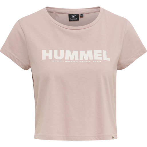 hmlLEGACY WOMAN CROPPED T-SHIRT, CHALK PINK, packshot