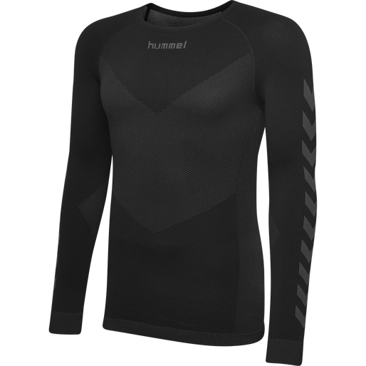 HUMMEL FIRST SEAMLESS JERSEY L/S , BLACK, packshot