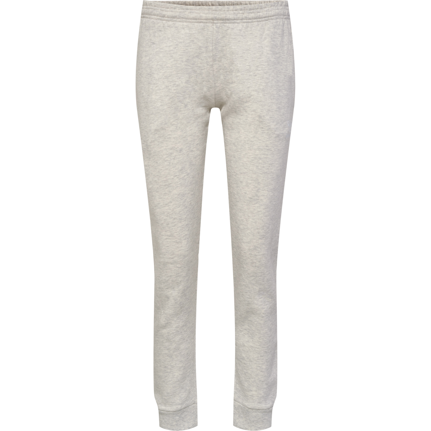 hmlMOVER COTTON CUFF PANTS WOMAN, EGRET MELANGE, packshot