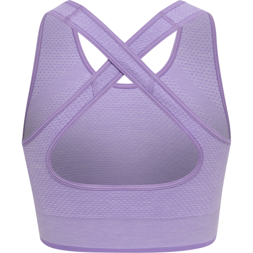 hmlMT UNA SEAMLESS SPORTS TOP, LAVENDER MELANGE, packshot