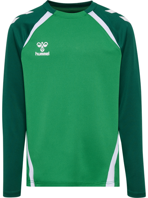 hmlLEAD 2.0 CREW SWEAT KIDS, JELLY BEAN/EVERGREEN hmlLEAD 2.0 CREW SWEAT KIDS, JELLY BEAN/EVERGREEN, packshot
