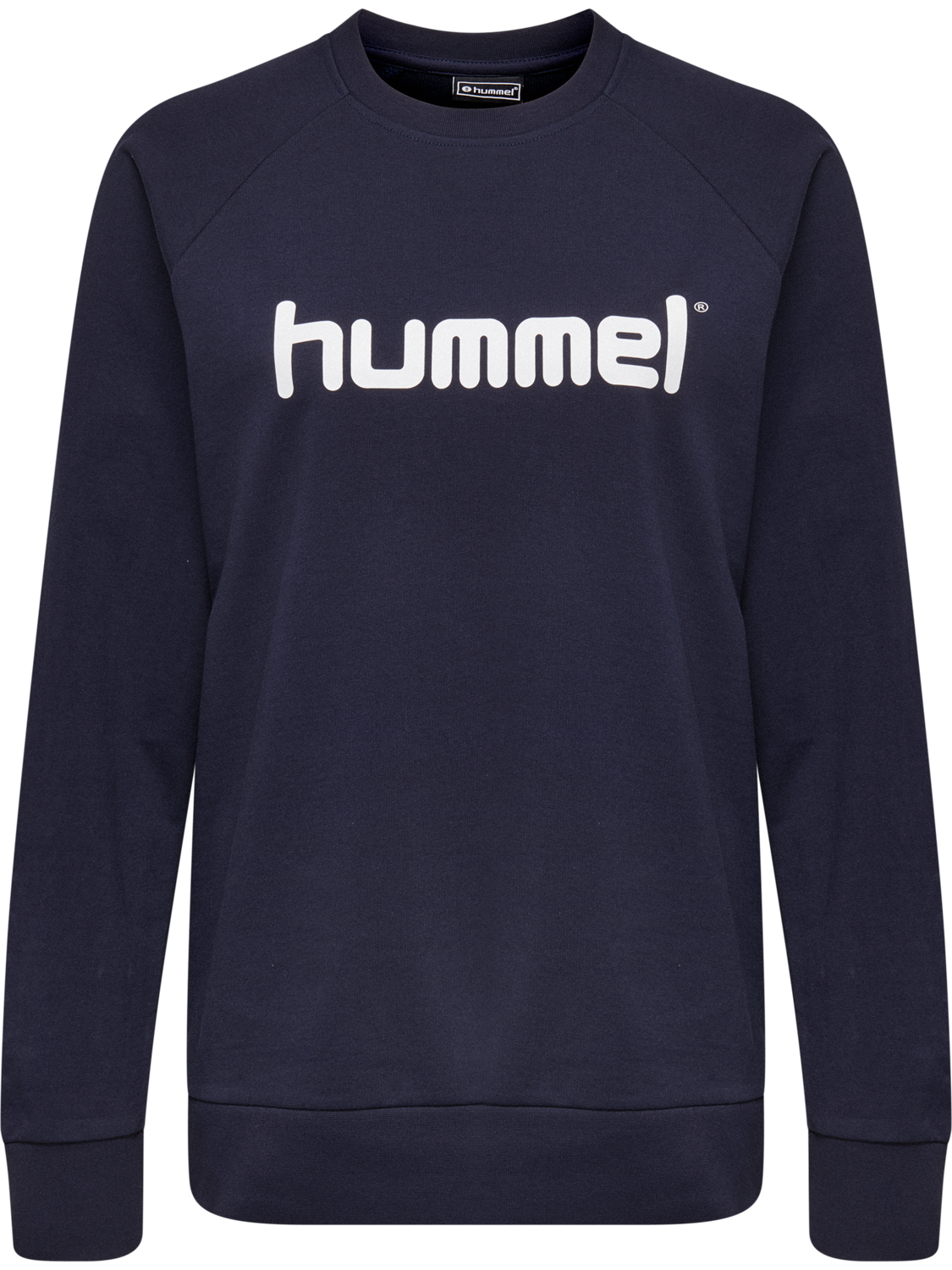 HUMMEL GO COTTON LOGO SWEATSHIRT WOMAN, MARINE, packshot