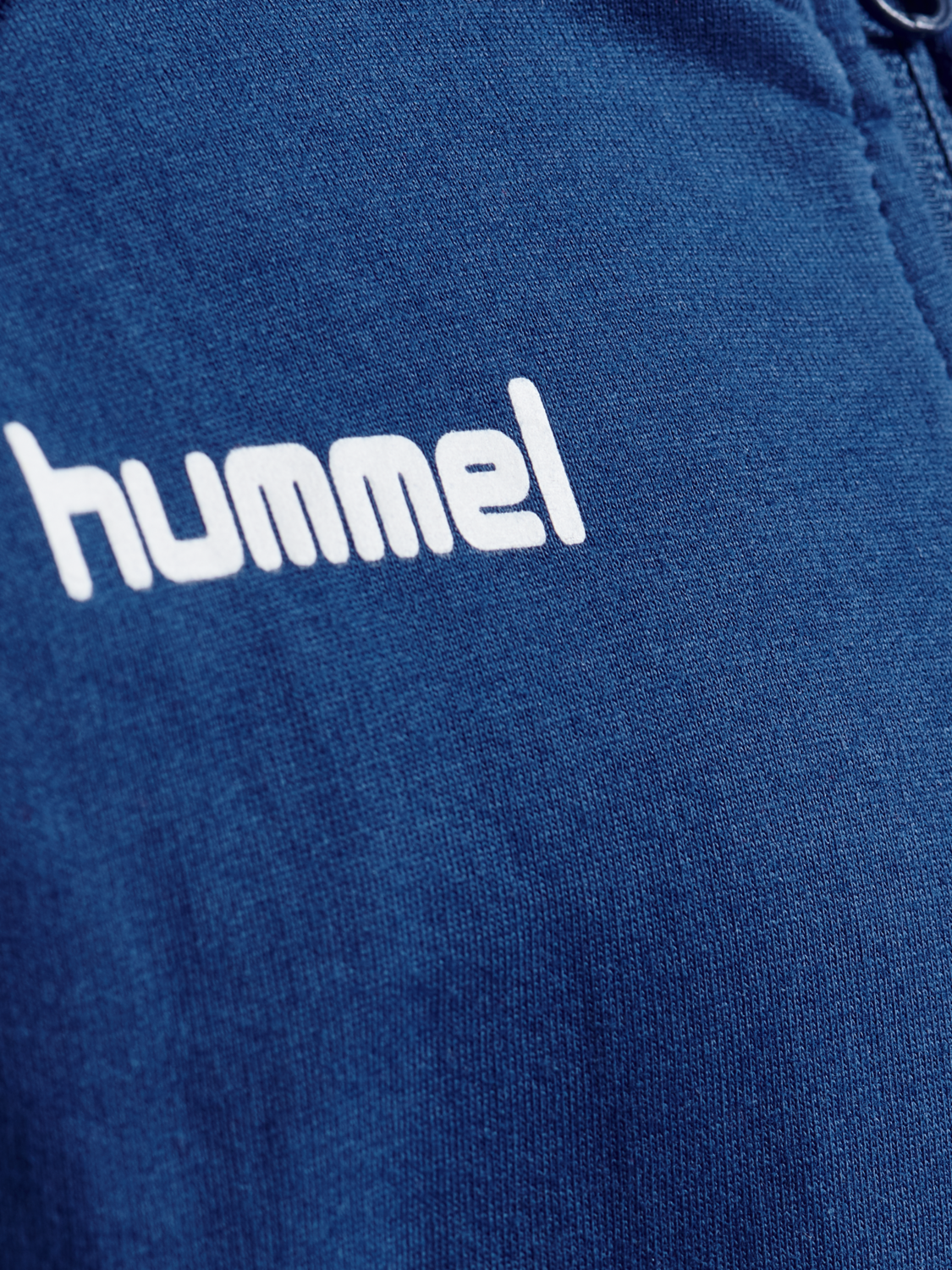 HMLGO KIDS COTTON ZIP HOODIE, TRUE BLUE, packshot