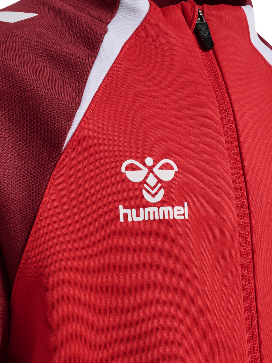 hmlLEAD 2.0 TRACK ZIP JACKET KIDS, TRUE RED/MAROON, packshot