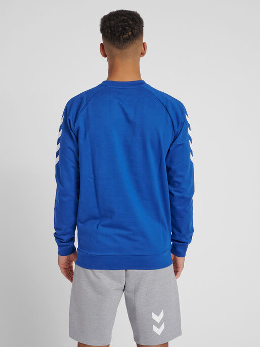 HMLGO COTTON SWEATSHIRT, TRUE BLUE, model