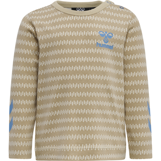 hmlESME T-SHIRT L/S, HUMUS, packshot