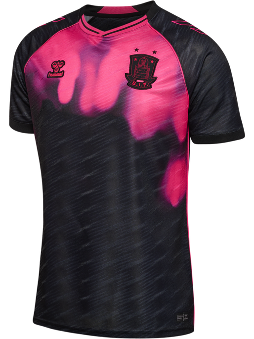 BIF 25/26 WOMEN AWAY JERSEY S/S, JET BLACK/BEETROOT, packshot