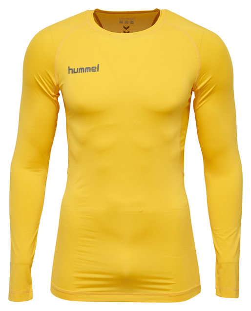 HUMMEL FIRST PERF  LS JERSEY, SPORTS YELLOW, packshot