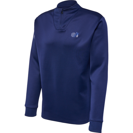 hmlCOURT HALF ZIP L/S, MARINE, packshot