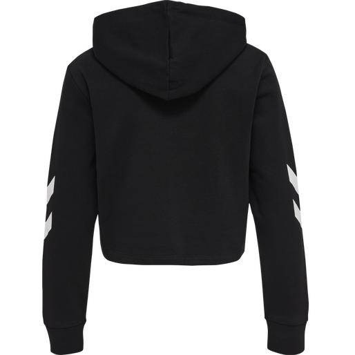 hmlLEGACY WOMAN CROPPED HOODIE, BLACK, packshot