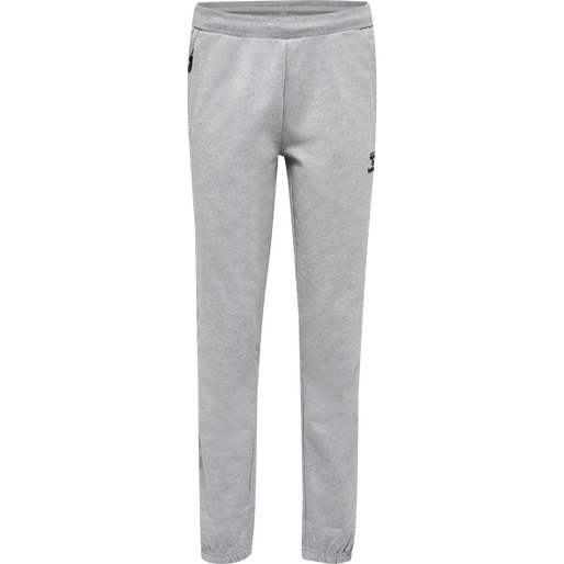 hmlMOVE GRID COTTON PANTS WOMAN, GREY MELANGE, packshot