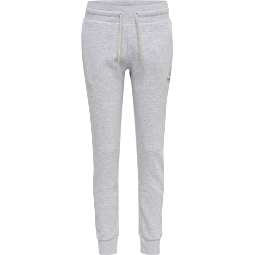 hmlOLIVIA REGULAR PANTS, LIGHT GREY MELANGE, packshot