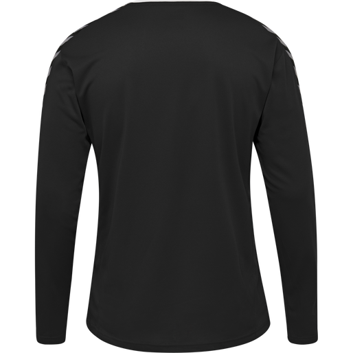 hmlAUTHENTIC POLY JERSEY L/S, BLACK/WHITE, packshot