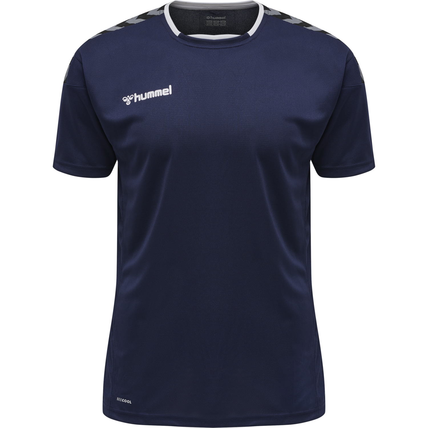 hmlAUTHENTIC KIDS POLY JERSEY S/S, MARINE, packshot