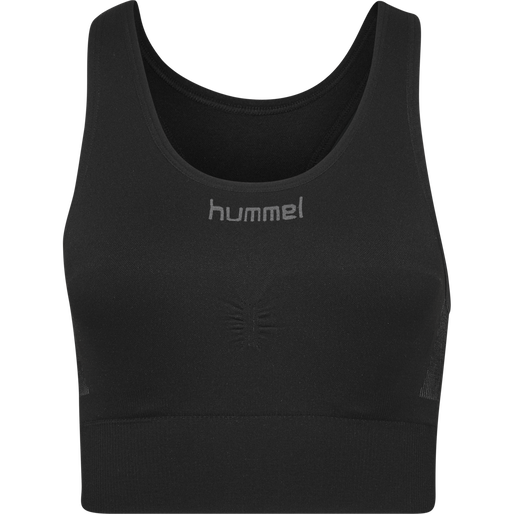 HUMMEL FIRST SEAMLESS BRA WOMAN, BLACK HUMMEL FIRST SEAMLESS BRA WOMAN, BLACK, packshot