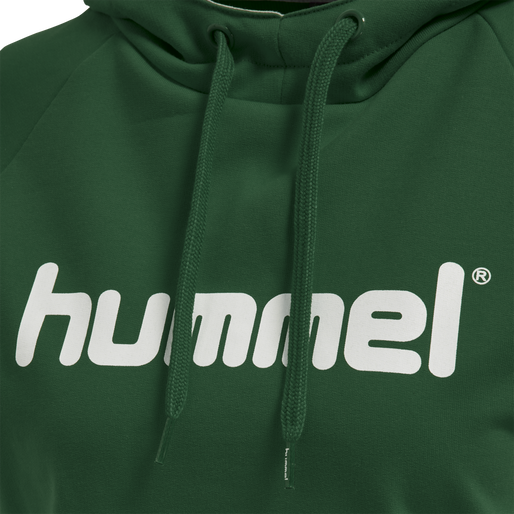 HMLGO COTTON LOGO HOODIE WOMAN, EVERGREEN, packshot
