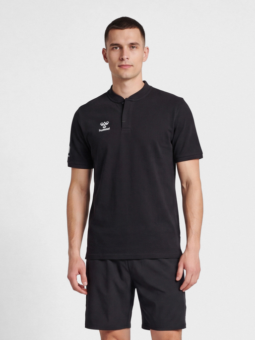 hmlMOVE GRID POLO, BLACK, model