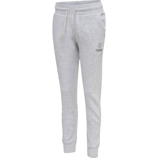 hmlOLIVIA REGULAR PANTS, LIGHT GREY MELANGE, packshot