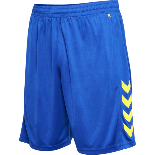 hmlCORE XK POLY SHORTS, TRUE BLUE/BLAZING YELLOW, packshot