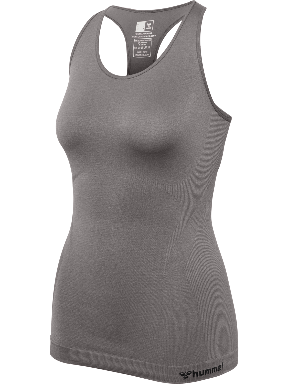 hmlTIF SEAMLESS TOP, CHARCOAL GRAY, packshot
