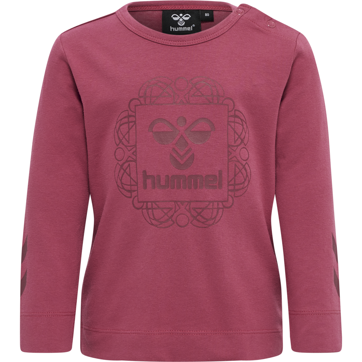 hmlHELGA T-SHIRT L/S, EARTH RED, packshot