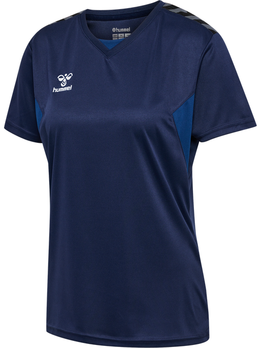 hmlAUTHENTIC PL JERSEY S/S WOMAN, MARINE, packshot