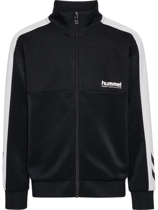 hmlJR COLORBLOCK TRACKSUIT, BLACK, packshot