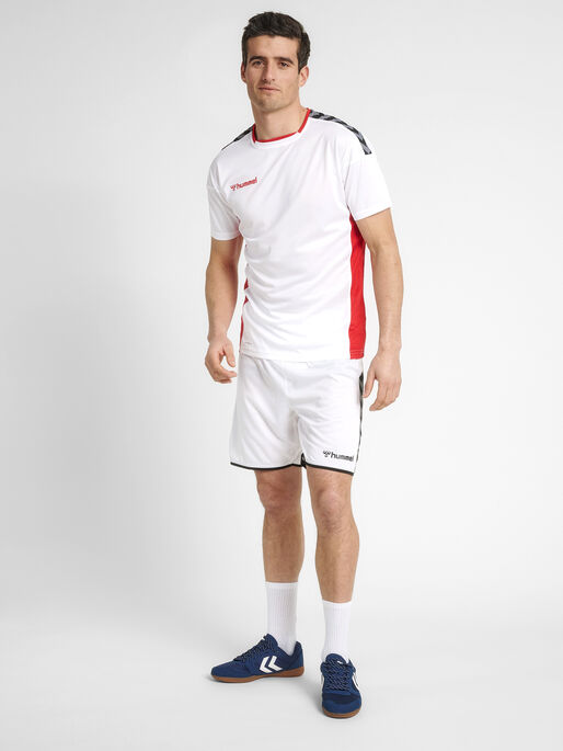 hmlAUTHENTIC POLY JERSEY S/S, WHITE, model