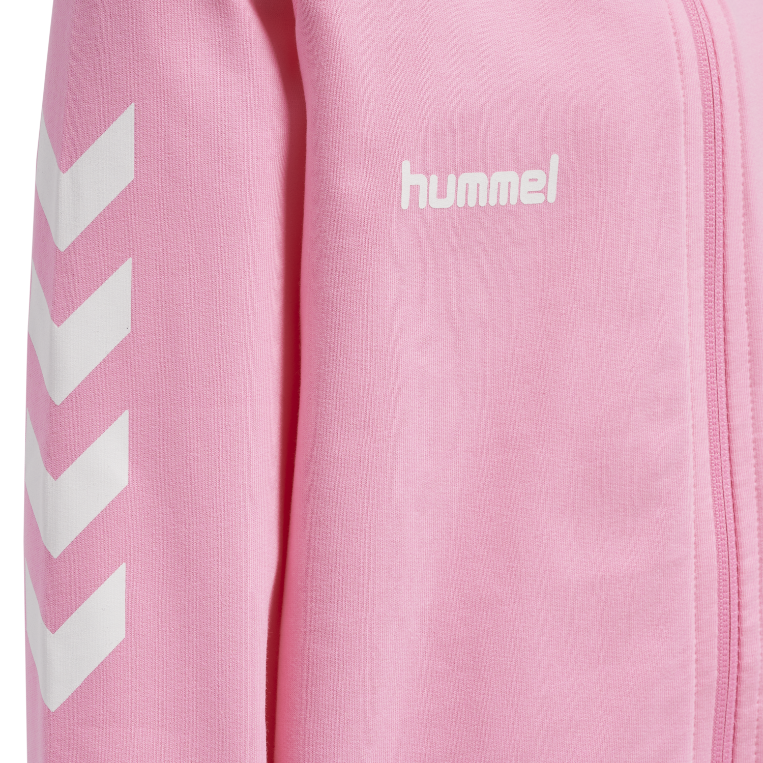 HUMMEL GO KIDS COTTON ZIP HOODIE, COTTON CANDY, packshot