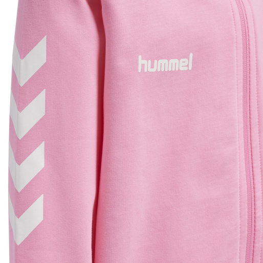 HUMMEL GO KIDS COTTON ZIP HOODIE, COTTON CANDY, packshot