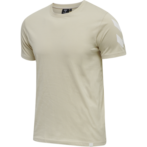 hmlLEGACY CHEVRON T-SHIRT, PUMICE STONE hmlLEGACY CHEVRON T-SHIRT, PUMICE STONE, packshot