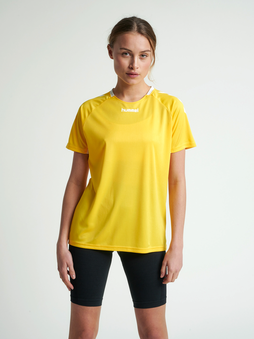 CORE TEAM JERSEY WOMAN S/S, SPORTS YELLOW, model