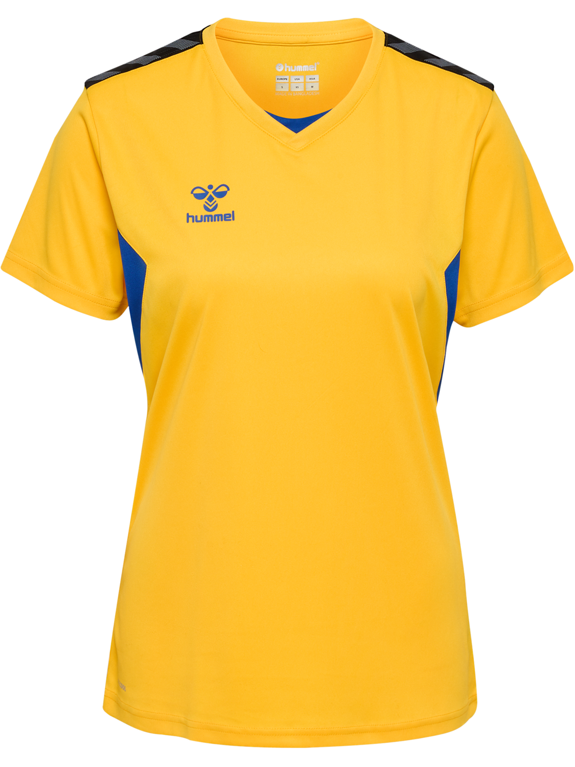 hmlAUTHENTIC PL JERSEY S/S WOMAN, SPORTS YELLOW/TRUE BLUE, packshot