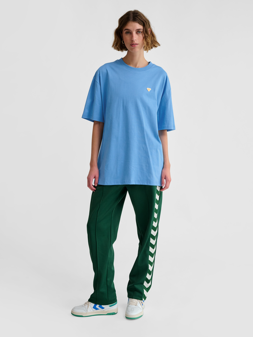 hmlLOOSE T-SHIRT BEE S/S, LICHEN BLUE, model