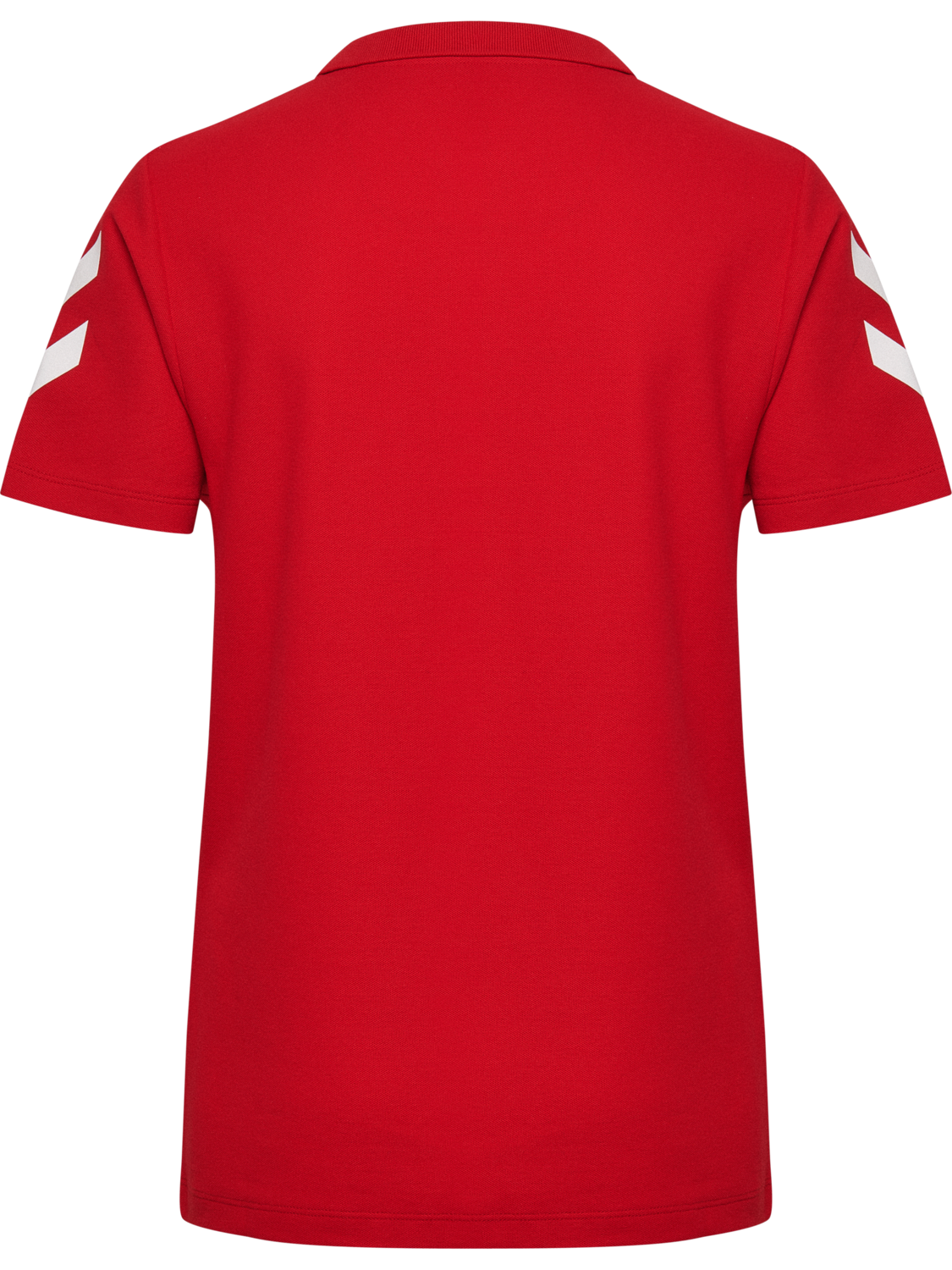 HUMMEL GO COTTON POLO WOMAN, TRUE RED, packshot