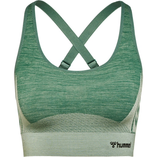hmlCLEA SEAMLESS  SPORTS TOP, LAUREL WREATH/LILY PAD MELANGE, packshot