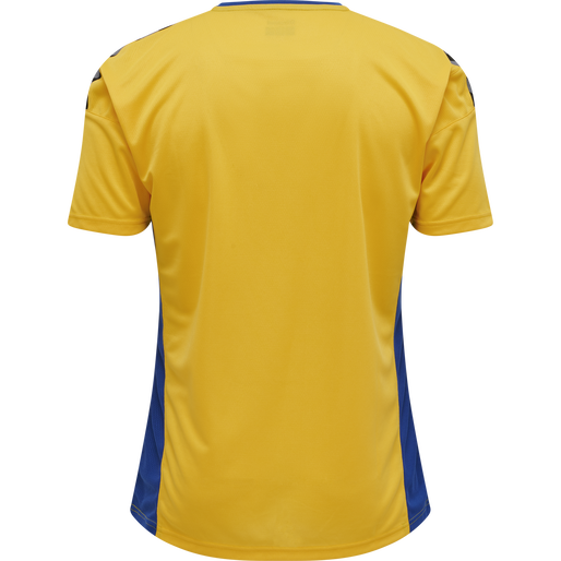 hmlAUTHENTIC POLY JERSEY S/S, SPORTS YELLOW/TRUE BLUE, packshot