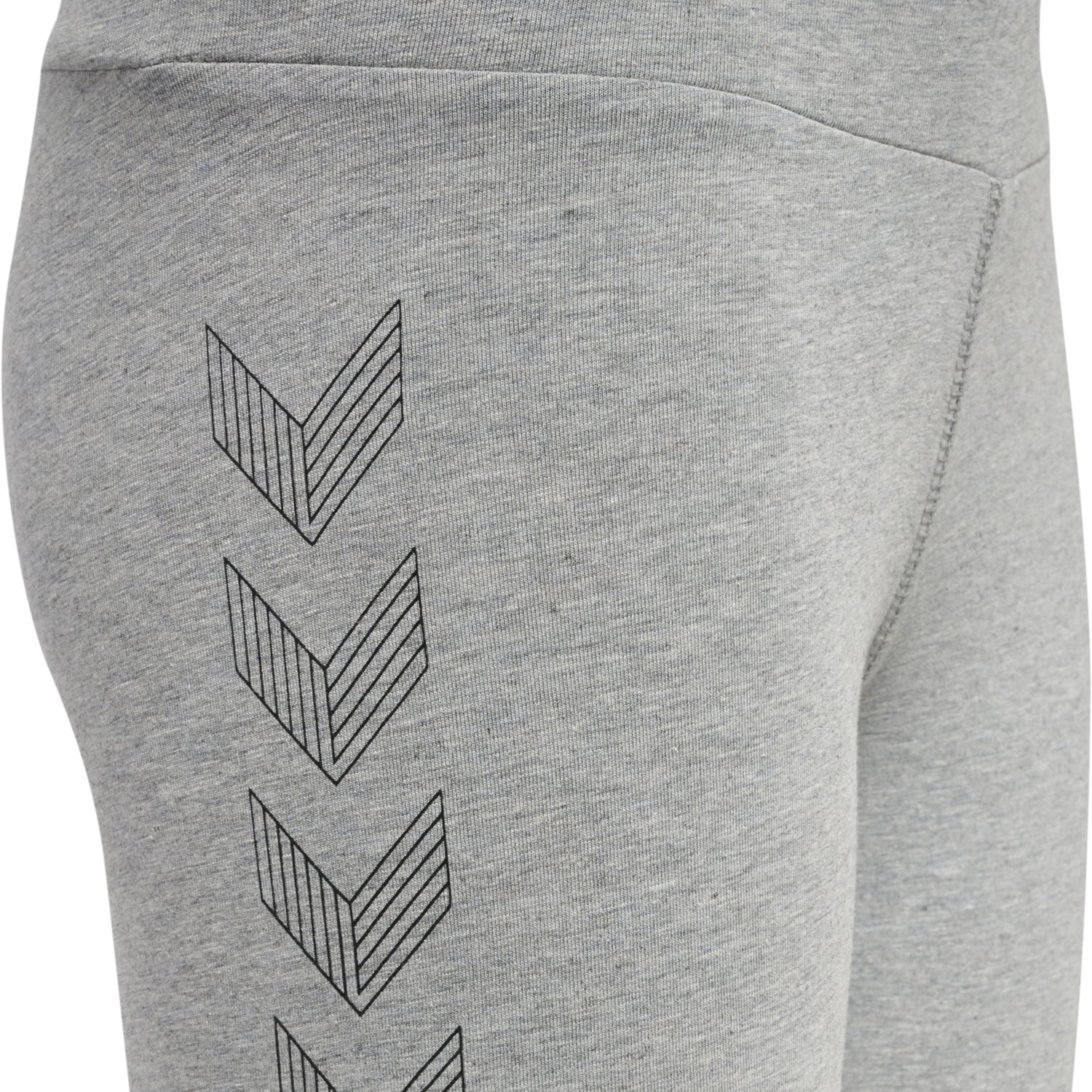 hmlMOVE GRID COTTON TIGHTS KIDS, GREY MELANGE, packshot