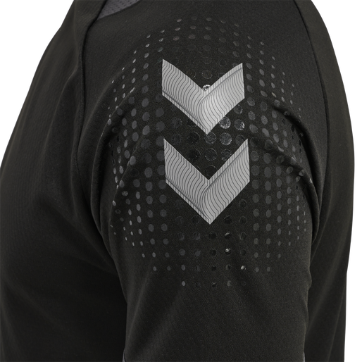 hmlLEAD S/S POLY JERSEY, BLACK, packshot