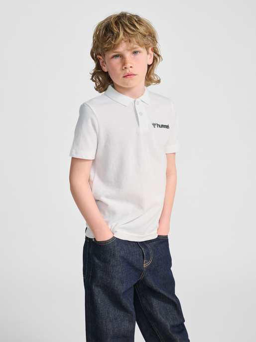 hmlMOVER COTTON POLO KIDS, WHITE, model