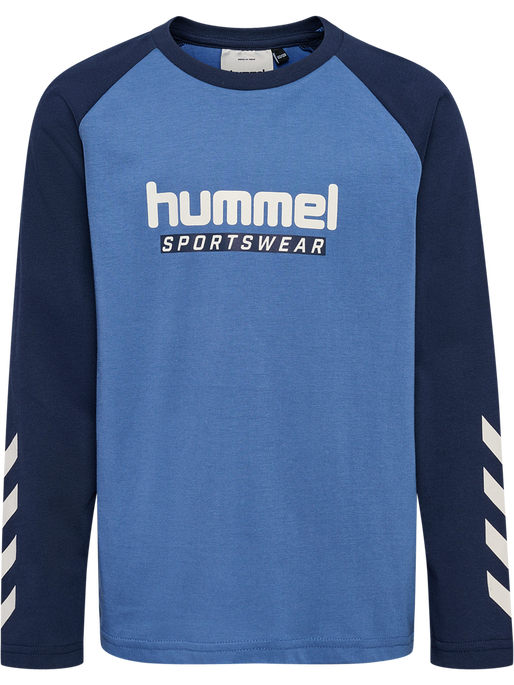hmlJR LOGO T-SHIRT L/S, DUTCH BLUE hmlJR LOGO T-SHIRT L/S, DUTCH BLUE, packshot