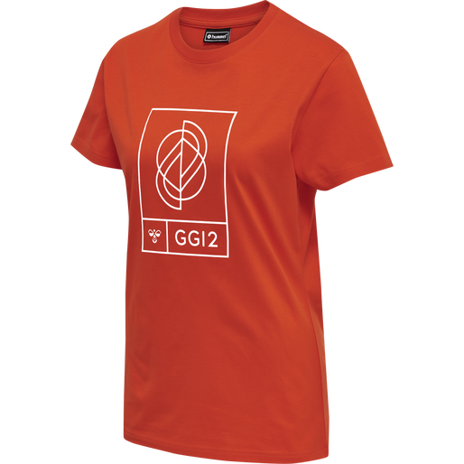 hmlGG12 T-SHIRT S/S WOMAN, CHERRY TOMATO, packshot