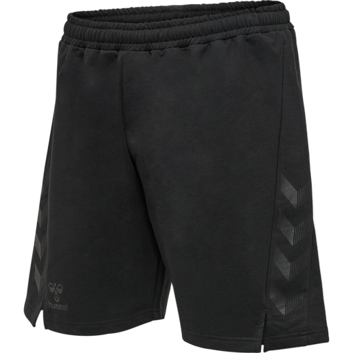 hmlOFFGRID COTTON SHORTS, JET BLACK/FORGED IRON, packshot