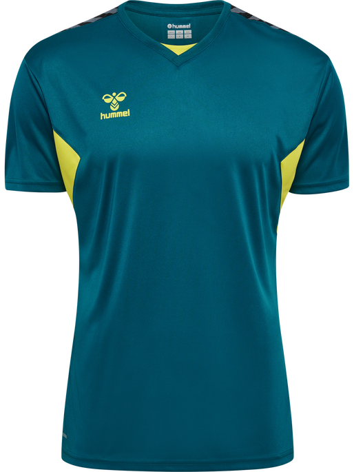 hmlAUTHENTIC PL JERSEY S/S, BLUE CORAL/SULPHUR SPRING, packshot