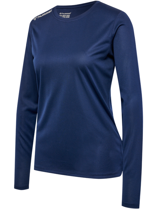 hmlRUN JERSEY L/S WOMAN, BLACK IRIS, packshot